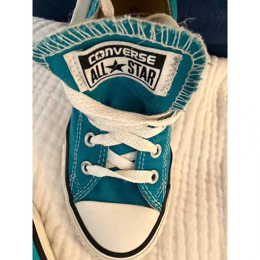 Converse Chuck Taylor All Star Low Top Teal Blue Kids Sneakers 344810F‎ Size 13